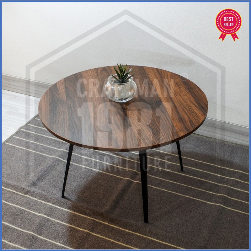 Meja Kantor Coffeetable Worktable  80x40 Lesehan Bulat Murah Modern Minimalis