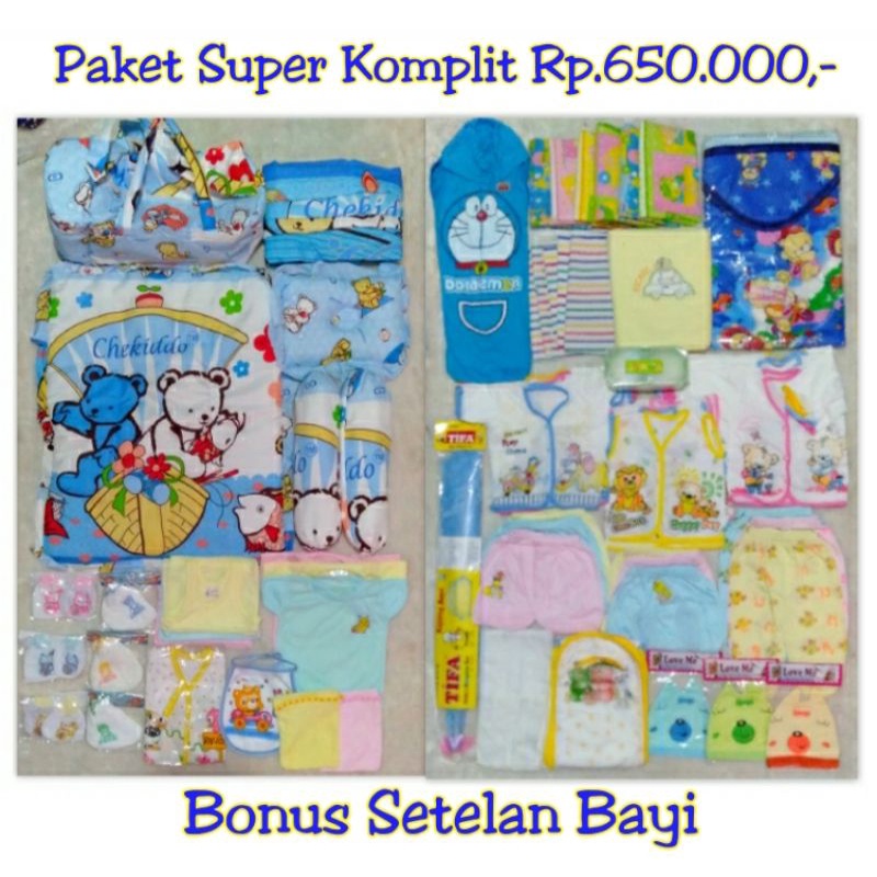 Paket Perlengkapan Bayi Super Komplit Baju Baby Baru Lahir Murah Berkualitas