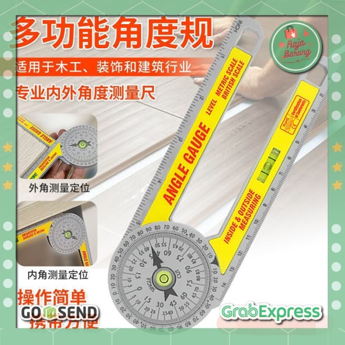 

Penggaris 360 Horizontal Angle Gauge Cutting Positioner Plastic