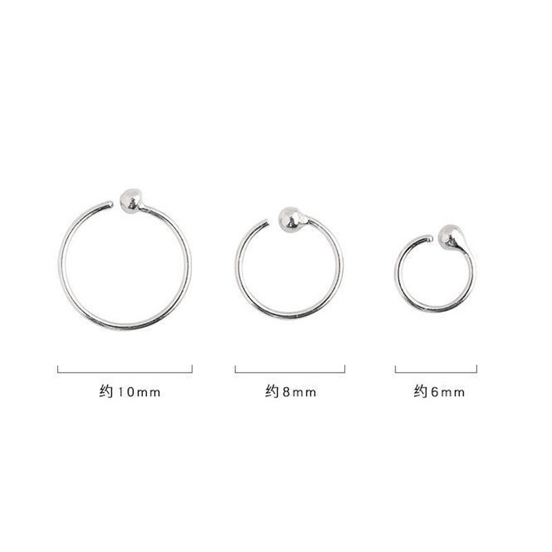 [ACKER] 1Pair 100% S925 Perak 1 Pasang Anting-Anting Lingkaran Kecil Helix Piercing Hoop Minimalis Hypoallergenic Untuk Wanita