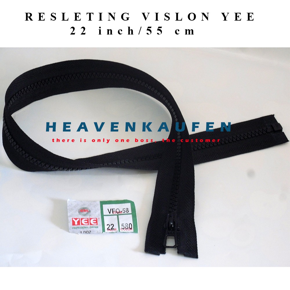 Resleting Vislon Merk YEE 22 inch/55 cm Hitam