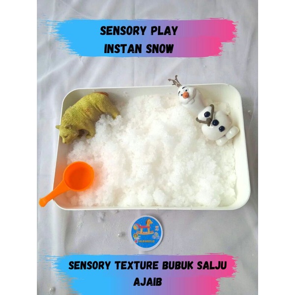 Bubuk Salju Snowfake Instan Snow Sensory Play Sensory Texture