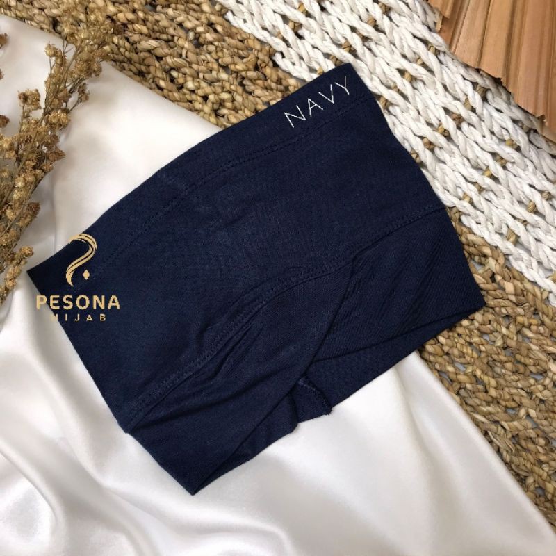 CIPUT BANDANA SILANG PREMIUM 2 SISI (MENYAMARKAN WAJAH BULAT)-navy