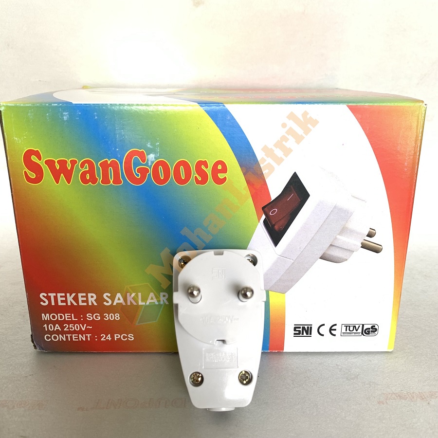 STEKER SAKLAR LAMPU KEPALA COLOKAN ON OFF STEKER ARDE SWITCH SWAN GOOSE SNI