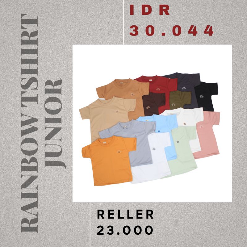 TSHIRT RAINBOW SERIES 1 - Promo 8.8 Kaos Anak Polos Lucu Unisex