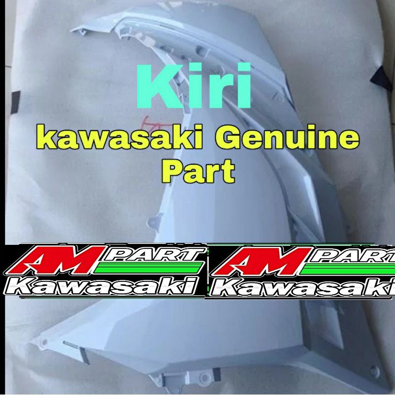 Cover body  fairing sayap samping atas depan Ninja 250 fi 250fi putih kiri ORIGINAL KAWASAKI