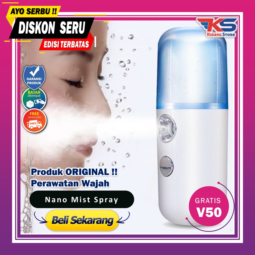 [ORIGINAL/OEM] ANTI BOCOR Nano Spray Perawatan Wajah Mini Portable USB Mist Sprayer Pelembab Wajah