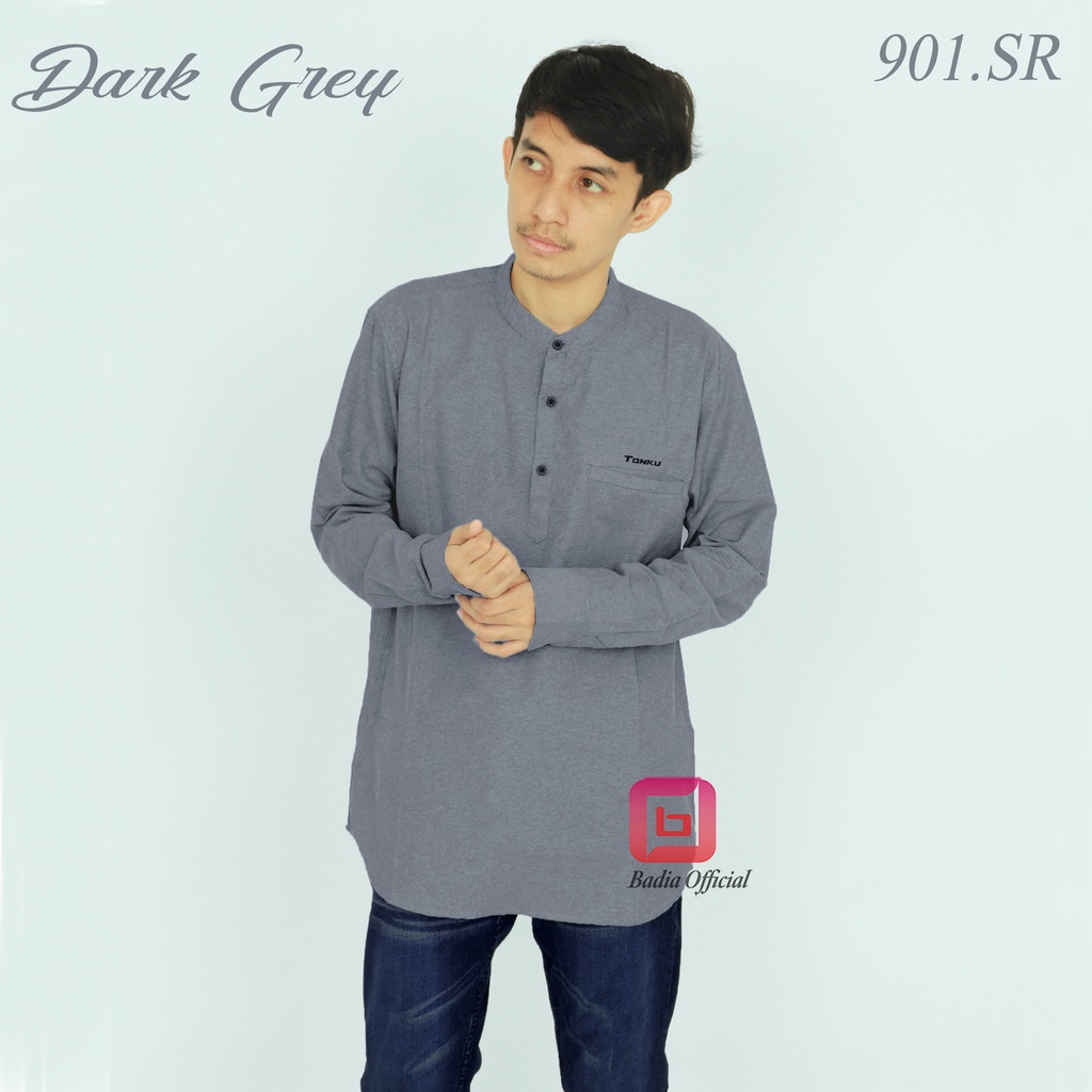 baju koko kemeja kurta pakistan jumbo motif kancing henley kantong saku depan lengan panjang polos oxford qurta pria dewasa premium