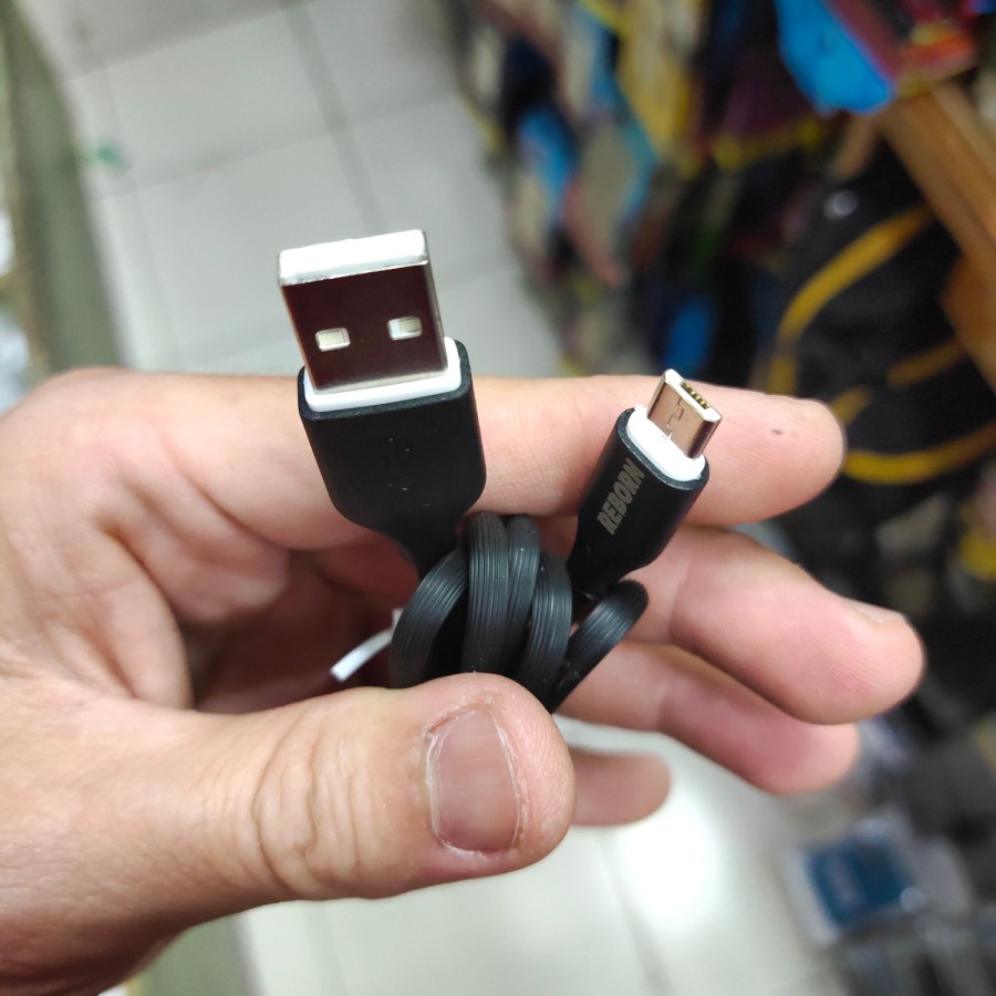 KABEL CHARGER MICRO V8 ANDROID REBORN 3A RBS100 , TIPE C / LEBAR REBORN 3A RBC100 MANTUL MURAH MERIAH