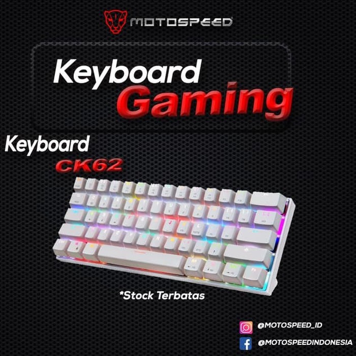 MECHANICAL KEYBOARD MOTOSPEED CK62 WIRED BLUETOOTH DUAL MODE Outemu BS AG0661