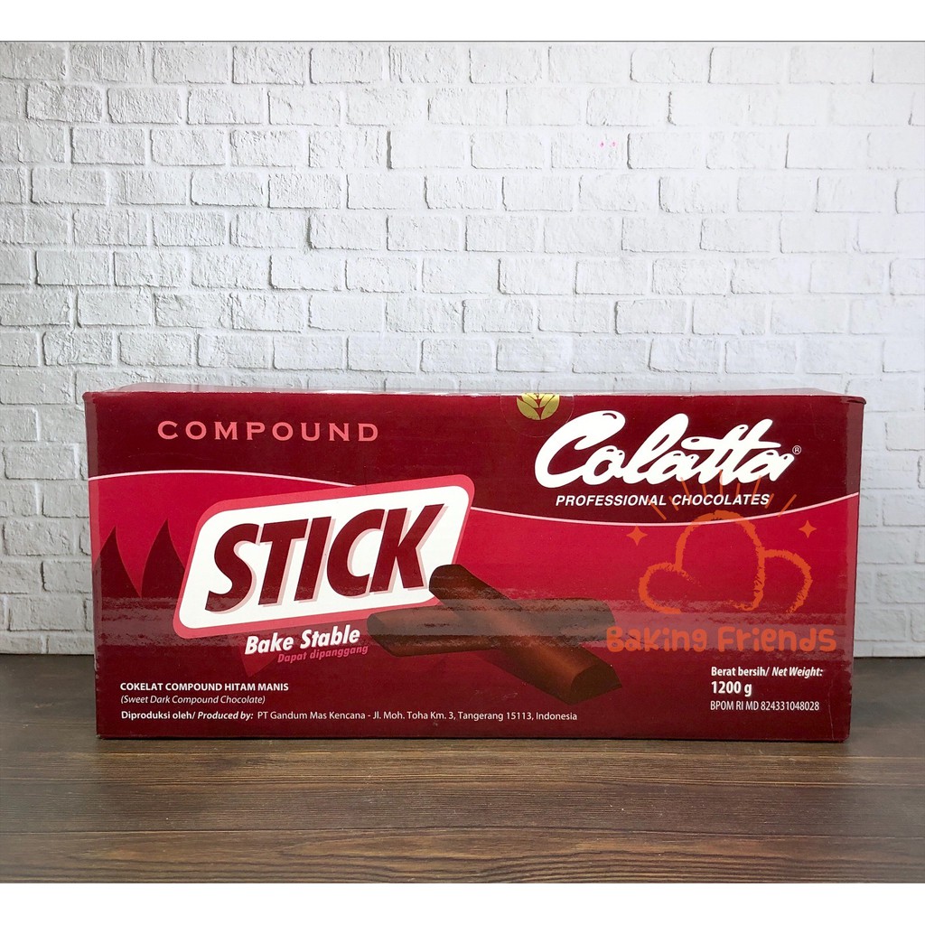 

Colatta Chocolate Stick Compound / Bake Stable 1,2KG/COLATA COLLATA STIK/COKLAT BATANG