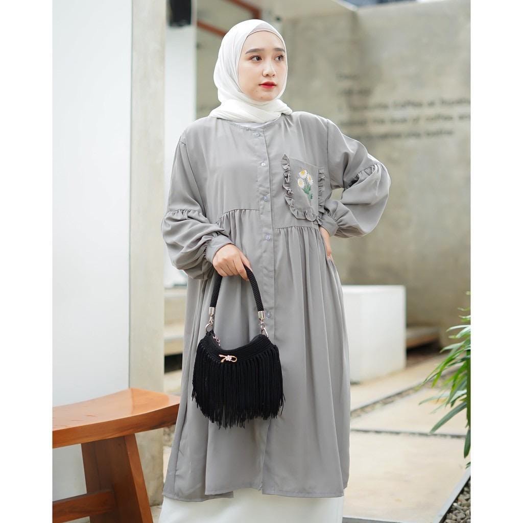 BEFAST - ZEC Tunik CLAUDIUS / Tunik Avara / Tunik Polos / Tunik Wanita Hijab / Tunik Kekinian / OOTD Wanita Tunik Terbaru