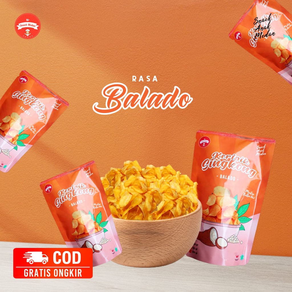 

KERIPIK SINGKONG/ KERIPIK UBI MURAH SNACK UBI BALADO CEMILAN ENAK