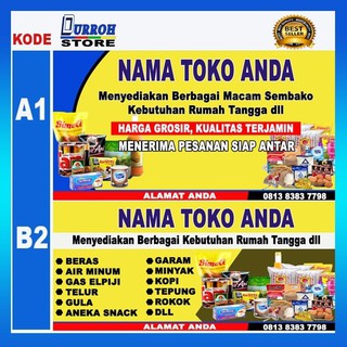 Spanduk Toko Sayur Banner Jual Sembako Shopee Indonesia