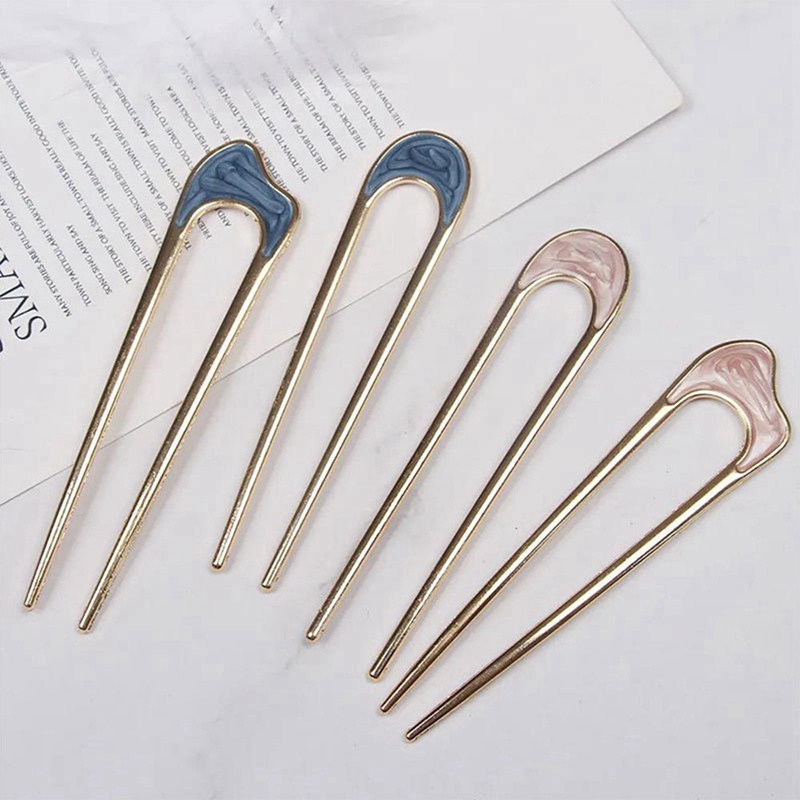 Fancyqube Japan Minimalist Hairpin Alloy Metal Conch Shell Hair Sticks For Women Headwear Girl Hair Tools Bun Maker Hair Accessories