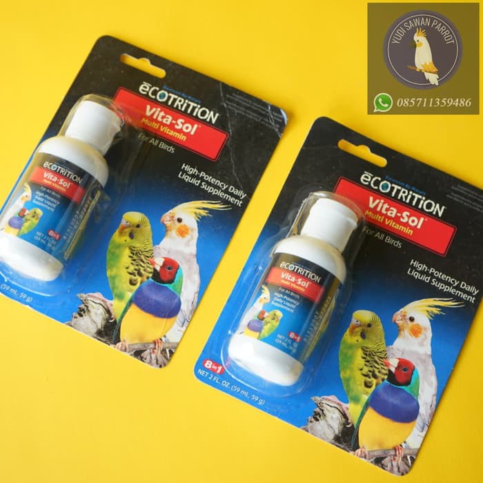 Jual VITASOL VITAMIN BURUNG KAKATUA MACAW SUN CONURE NURI KICAU BETET