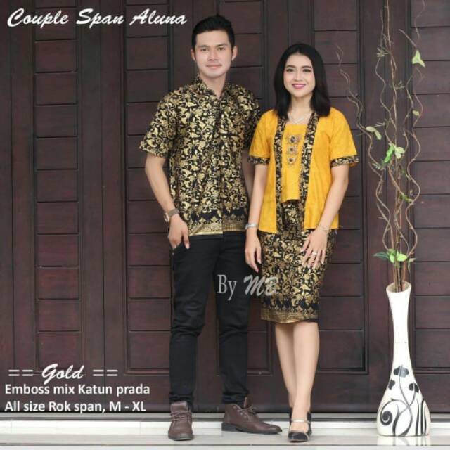 COUPLE PRADA/BAJU COUPLE HEM DAN DRESS /COUPLE BATIK PASANGAN/COUPLE BATIK PRADA/BATIK COUPLE