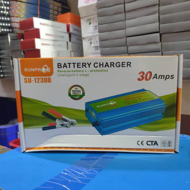 Charger Cesan aki mobil / motor  Sunpro SU1230B / 30amps