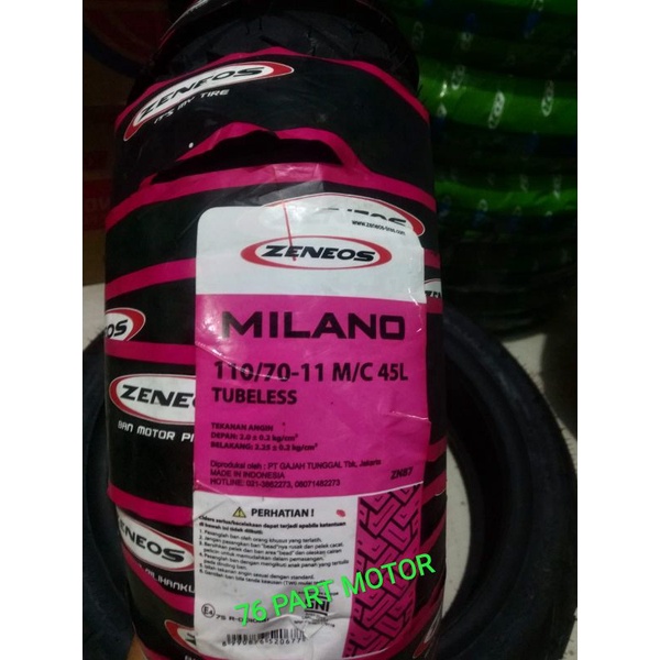 ZENEOS MILANO 110/70.11 FREE PENTIL