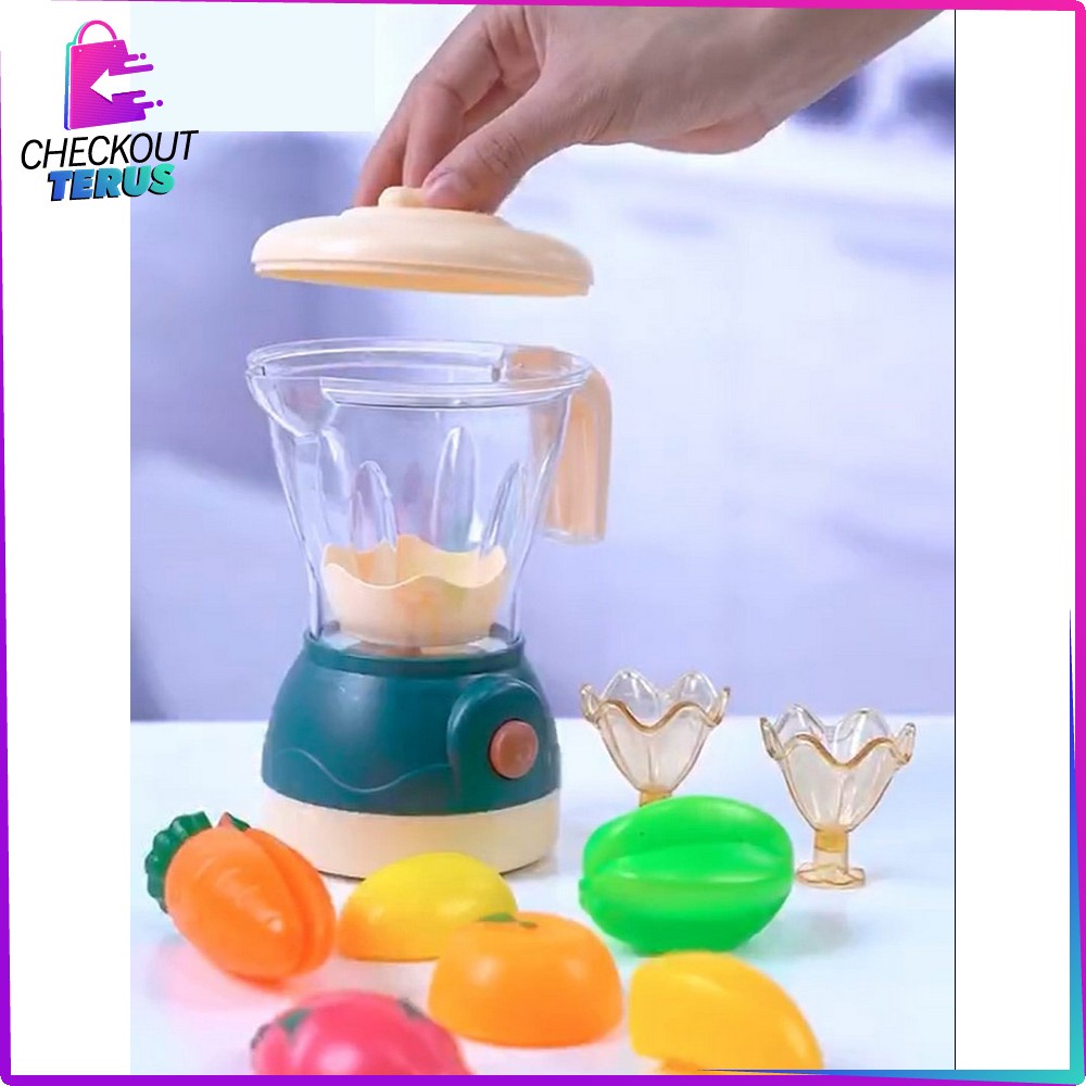 CT M146 Mainan Blender Anak Set Mainan Cooking Set Juicer Anak Blender DAPAT ISI AIR Set Pretend Play