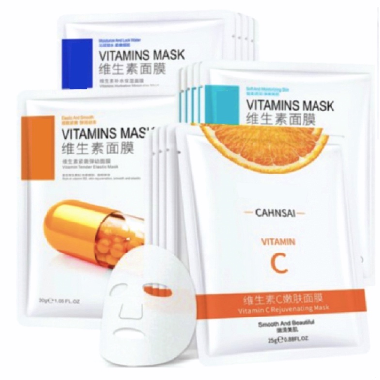 Vitamin Ice Cream Mask Vit C Masker Wajah Vitamin Capsule Pil Vitamins BQ003