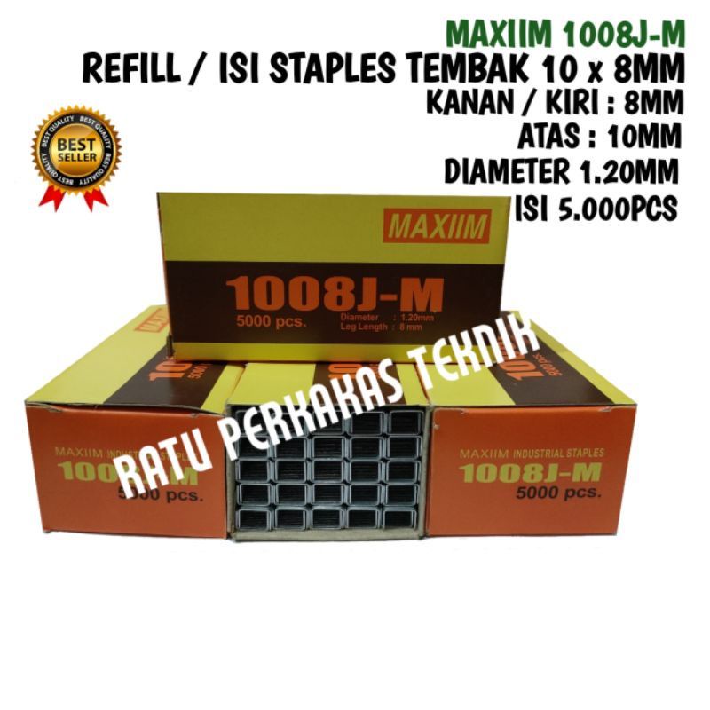 

ISI STAPLES TEMBAK ANGIN REFILL STAPLER AIR STAPLER 1008J