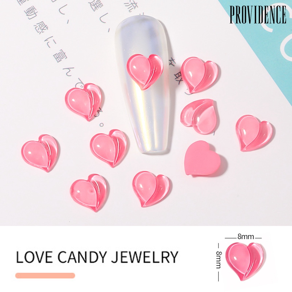 Providence 10Pcs Nail Art Compact Creative Resin Love Candy Jewelry Nail DIY Supplies for Girls