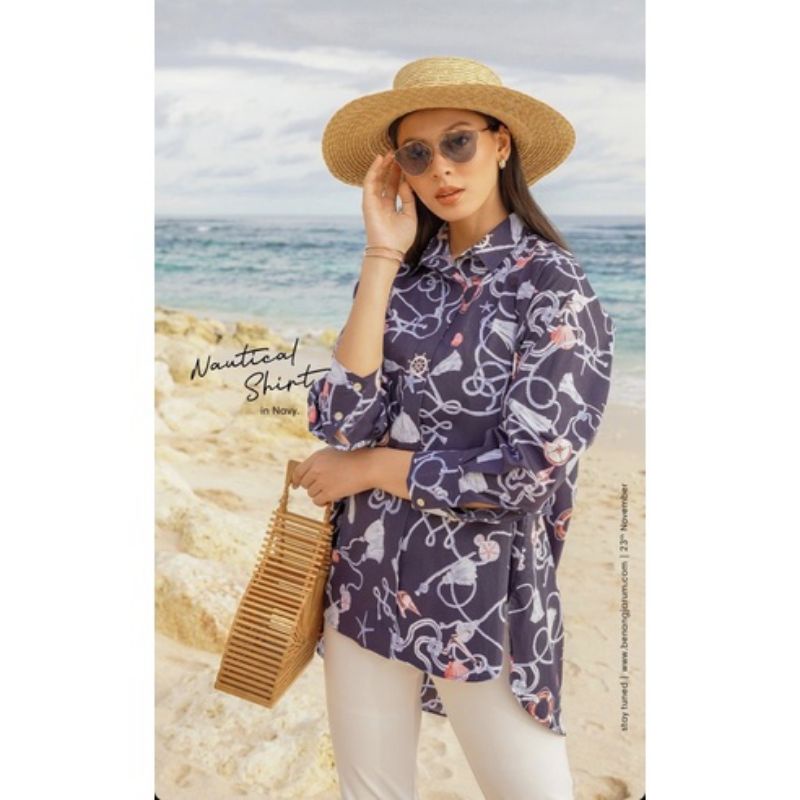 NAUTICAL SHIRT BENANG JARUM NAVY