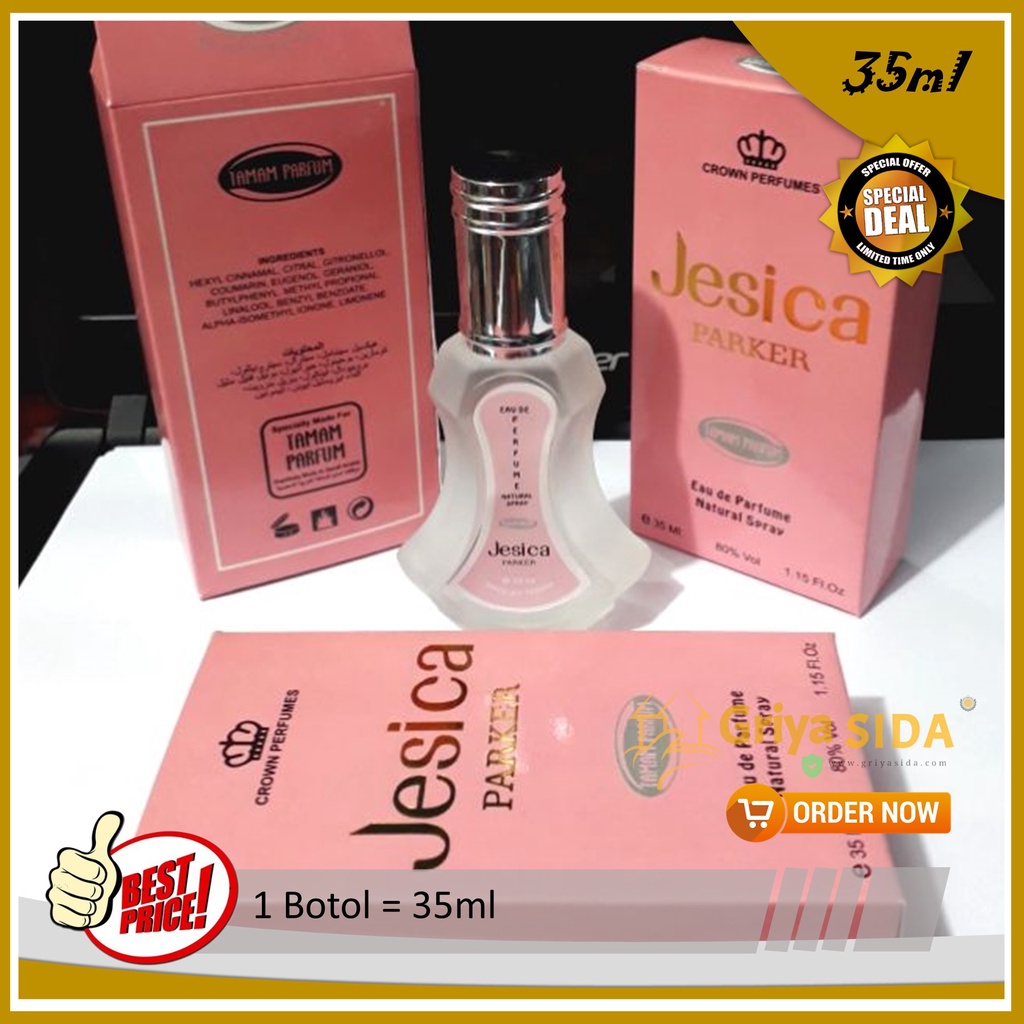 Parfum Jesica Spray 35ml TAMAM original minyak wangi silver mirip al rehab spray PROMO!!