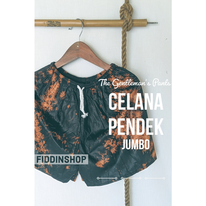 Celana Pendek Pria Jumbo Santai Pantai Pinggang Karet Stretch | Laki Laki Big Size | Kolor Boxer | Atas Lutut Tie Dye Tiedye | Celana Tidur Gemuk Besar XXL