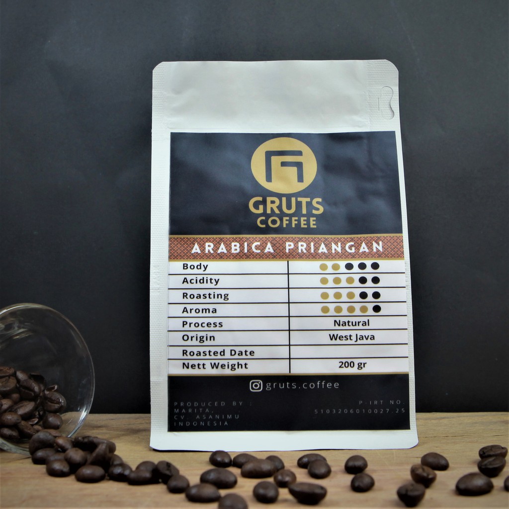 

GRUTS COFFEE ARABICA PRIANGAN NATURAL 200 gram