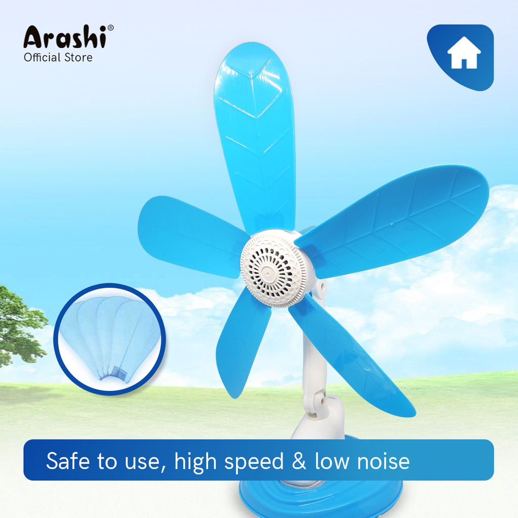 Arashi AR138 Clip Fan Kipas Angin Dinding / Meja / Jepit 3 in 1