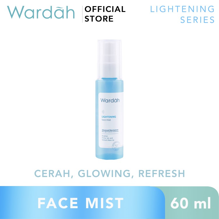 Wardah Lightening Face Mist 60 ml - Spray untuk primer, setting spray dan refresh  - BISA COD