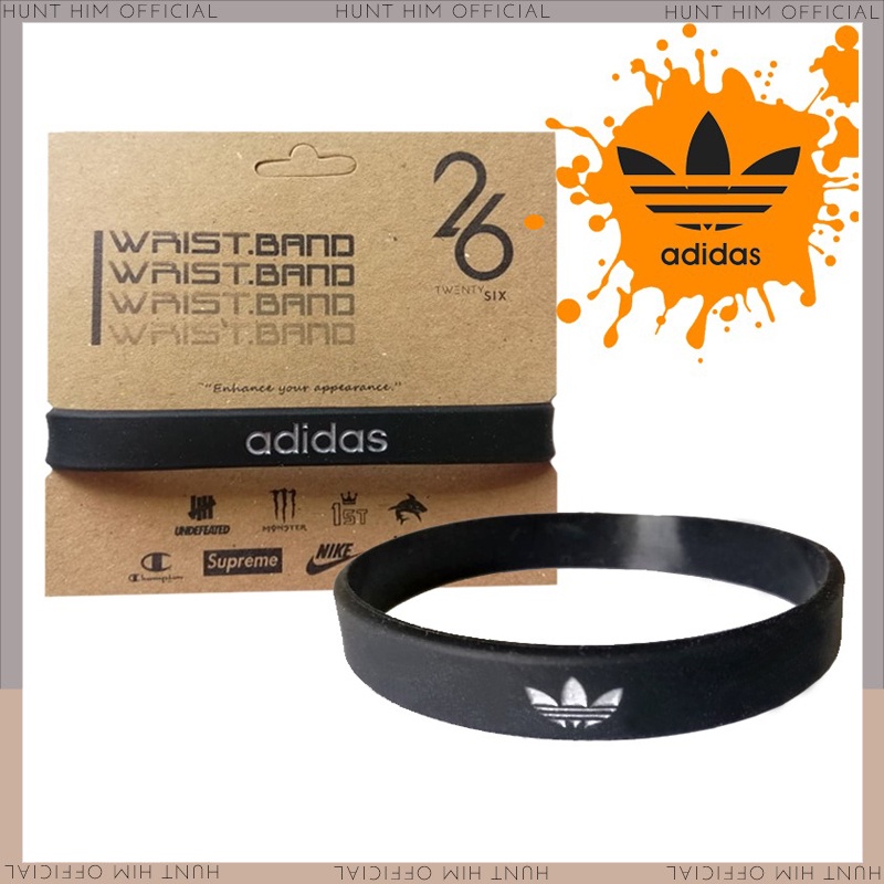GELANG PRIA KARET SPORT ORIGINAL NEW ORI ADIDAS SILVER