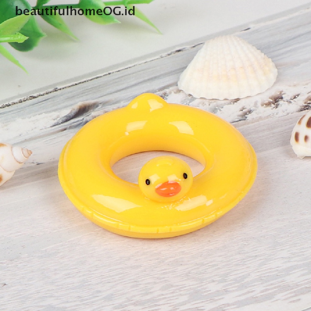 Miniatur Ban Renang Bebek Kuning Untuk Dekorasi Rumah Boneka 1: 6 1: 12