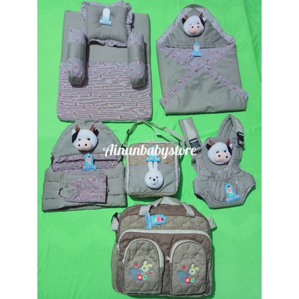 TERMURAH !!! SET PERLENGKAPAN BAYI (PAKET HEMAT 6 IN 1) BONUS 1 SET SARUNG TANGAN KAKI BAYI-1