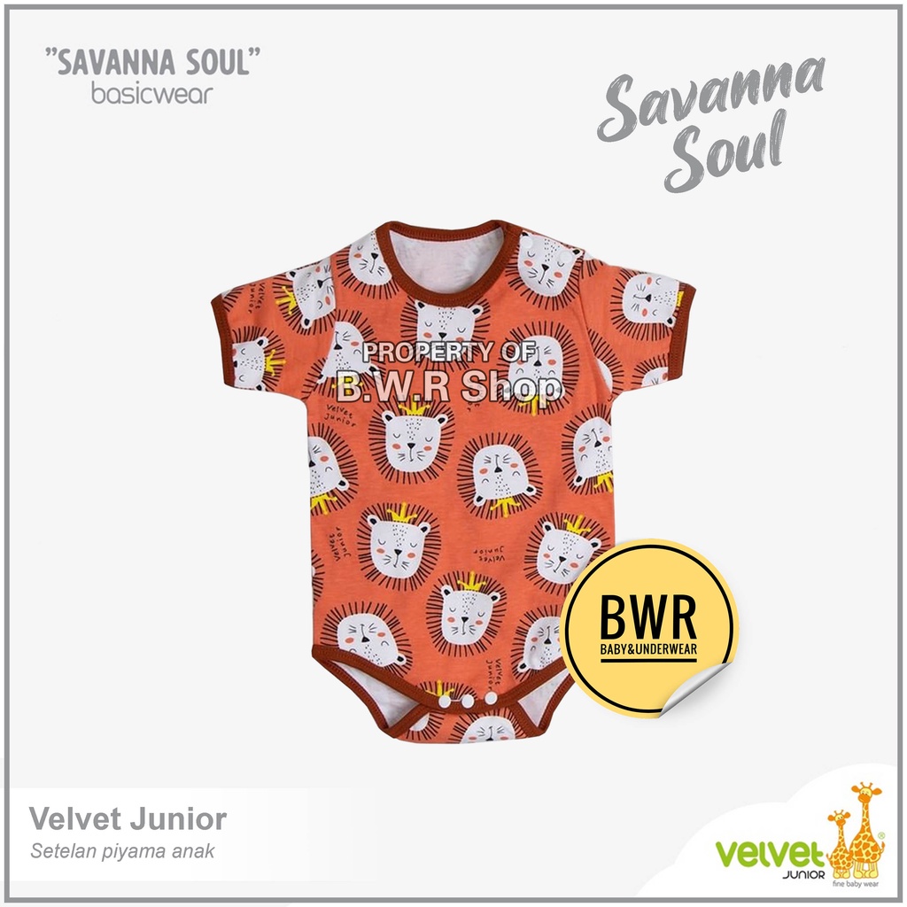 Jumper Velvet Junior SAVANNA SOUL SEGITIGA / Jumsuit Jumper Bayi Newborn Segtiga Babysuit | Bwr