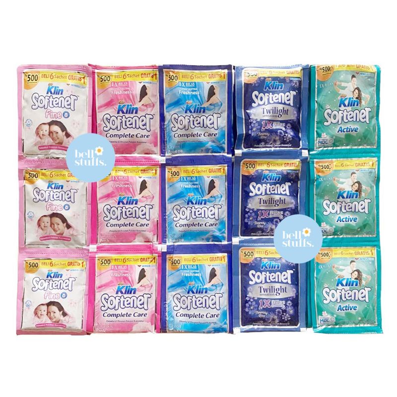 Softener Soklin 6 Sachet  Gratis 1 Sachet / Softener Soklin 14 Sachet