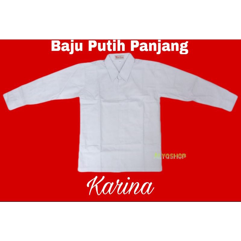 Seragam Sekolah Baju Putih Lengan Panjang Polos SD SMP SMA Merk SERAGAM dan Merk AFDHAL