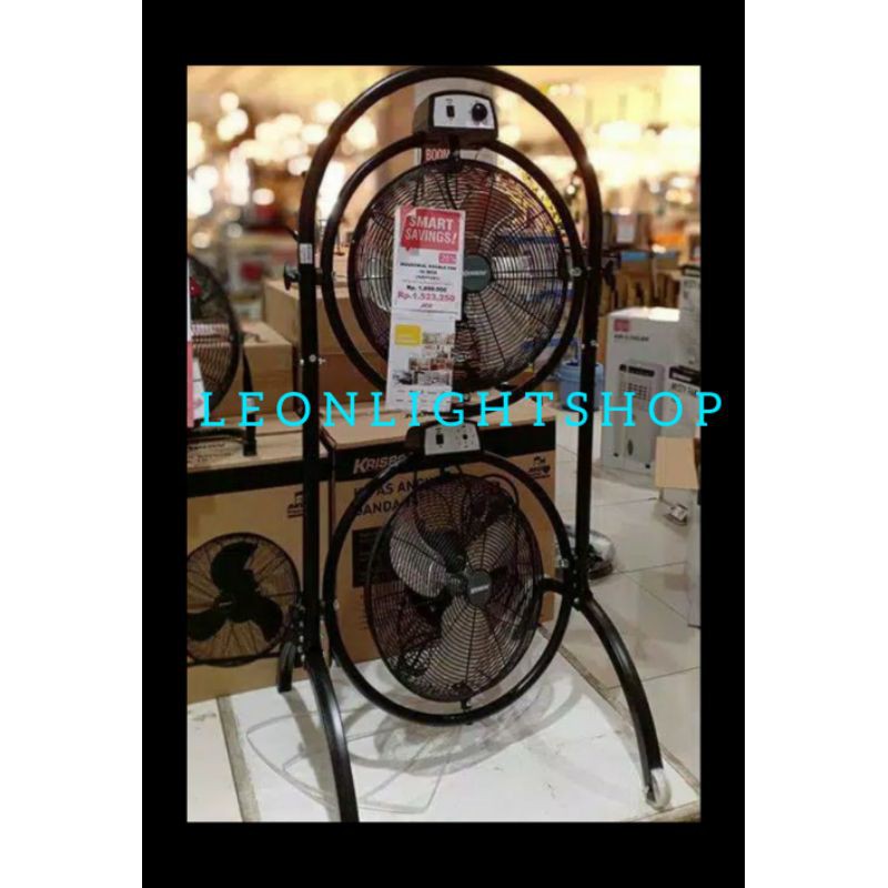 KRISBOW KIPAS ANGIN GANDA 16INCH/KIPAS ANGIN INDUSTRIAL DOUBLE/DOUBLE FAN MURAH/ACE DOUBLE FAN 16INC