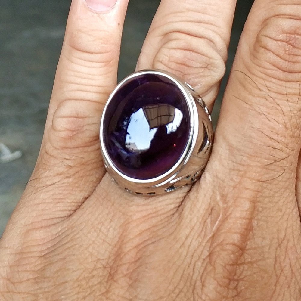 CINCIN BATU AKIK NATURAL KECUBUNG WULUNG BIG SIZE