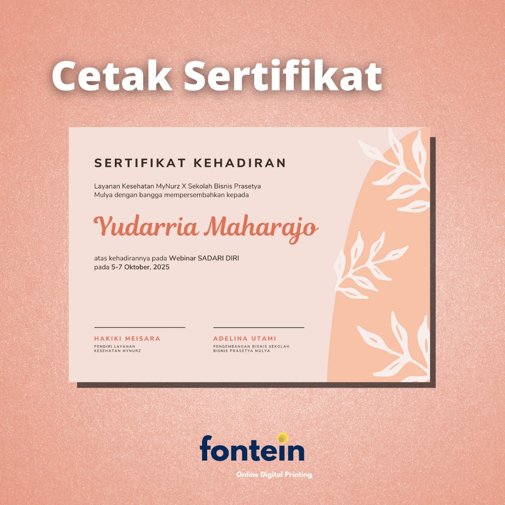

Cetak Sertifikat A4