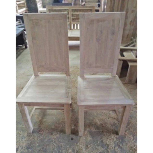 Kursi Kayu Jati - Kursi Model Polos Jati Jepara Mentahan