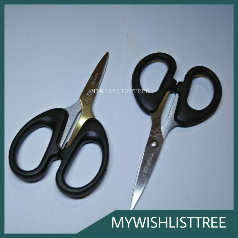 

Gunting 13CM / 4INCH | Gunting Kecil Stationery | Gunting Hitam Stainless Anti Karat | Gunting Mini