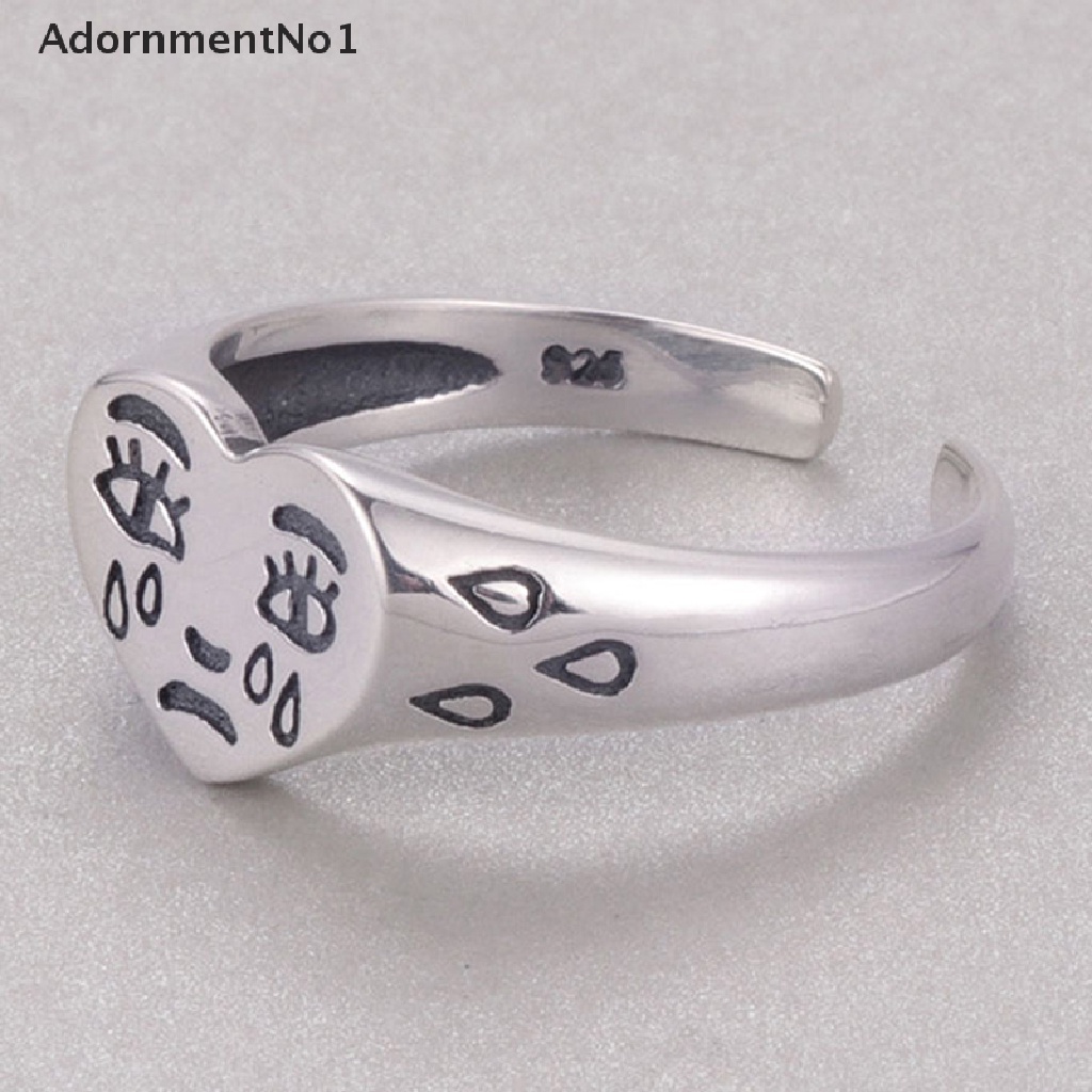 [AdornmentNo1] Creative Crying Face Tears Ring Neutral Retro Fashion Jewelry Wholesale Gift [new]