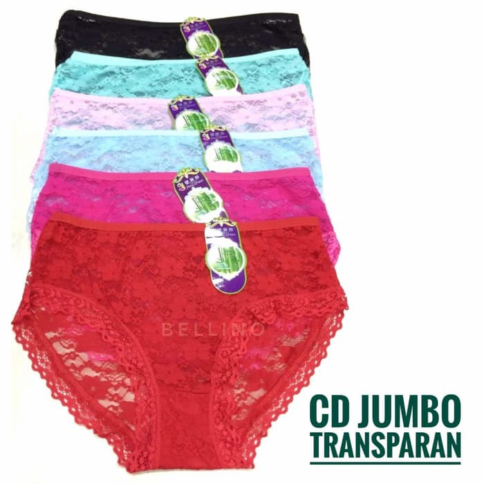 promo CELANA DALAM BIG SIZE MURAH RENDA/ CD WANITA JUMBO XXL RENDA TRANPARAN