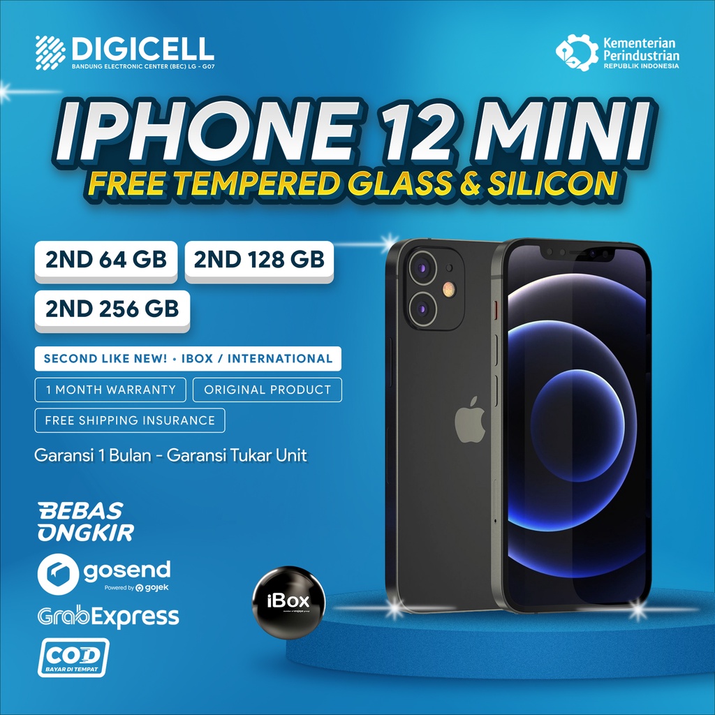 Jual IPHONE 12 MINI 64GB 128GB 256GB IBOX INTER SECOND Indonesia|Shopee ...