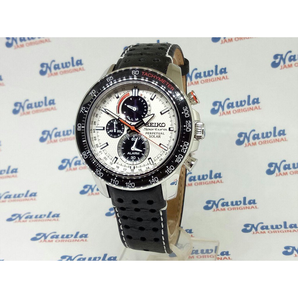 Seiko Sportura SSC359P1 Perpetual Solar Leather Strap  Jam Pria SSC359