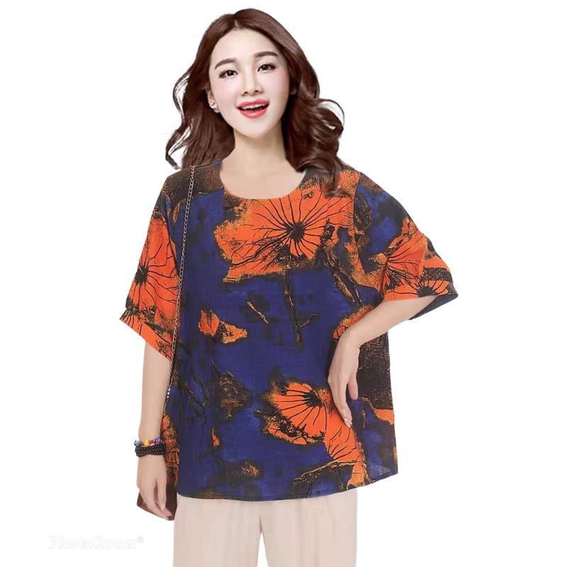 (031) Biru Atasan Wanita Blus BLouse Import Terbaru