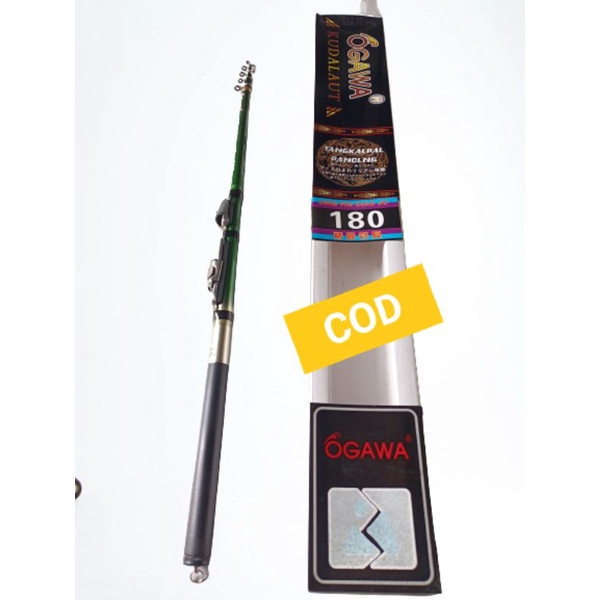 Alat Pancing Out door fishing tegek joran Ogawa Kuda laut 180 cm